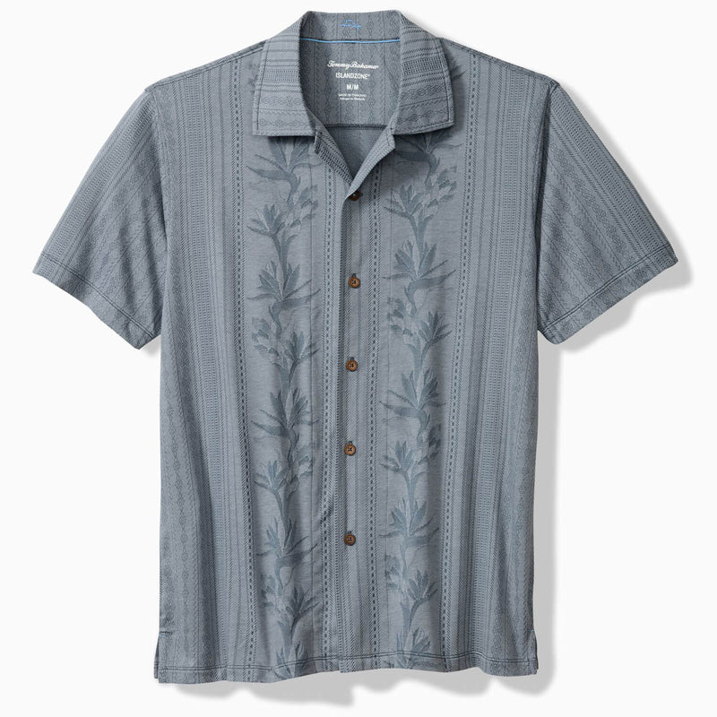 Tommy Bahama Men's Palm Fresco Beach Border Camp Shirt - Steel