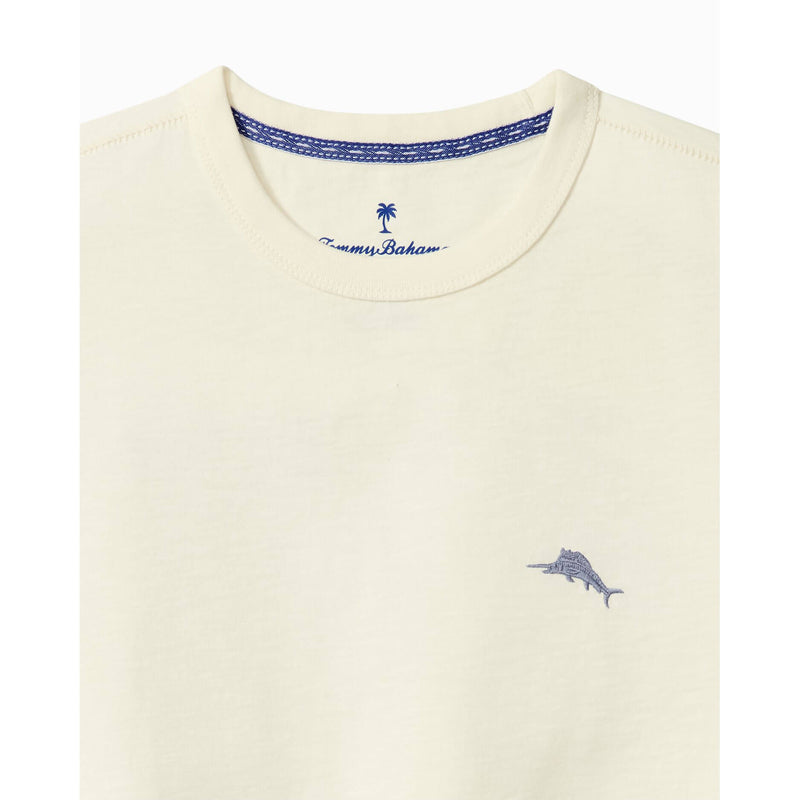 Tommy Bahama Men's Monstera Blues Lux T-Shirt - Vanilla Ice