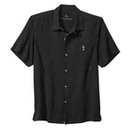TBLV Tommy Bahama Mens Original Sample Partners In Wine Camp Shirt - Black