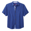TBLV Tommy Bahama Mens Original Sample Thirst Down Camp Shirt - Mazarine Blue