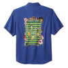 TBLV Tommy Bahama Mens Original Sample Thirst Down Camp Shirt - Mazarine Blue