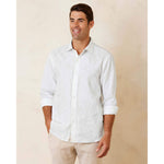 Tommy Bahama Men's Down The Isle Linen Sport Shirt - White