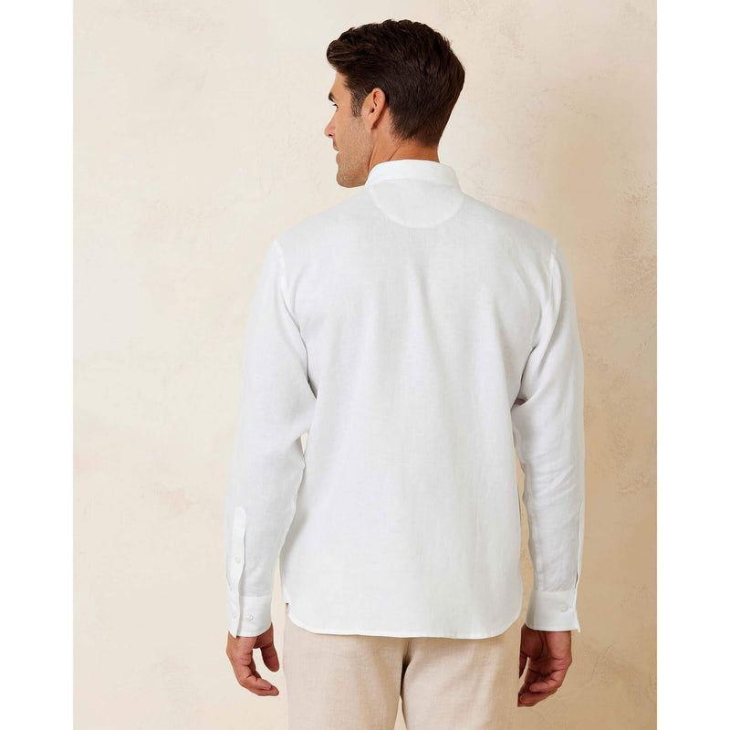 Tommy Bahama Men's Down The Isle Linen Sport Shirt - White