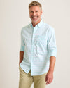 Tommy Bahama Men's IslandZone Sarasota Stretch Nuevo Check Sport Shirt - Aqua Mist
