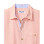 Tommy Bahama Men's IslandZone Coastal Ease Costa Check Camp Shirt - Pure Salmon
