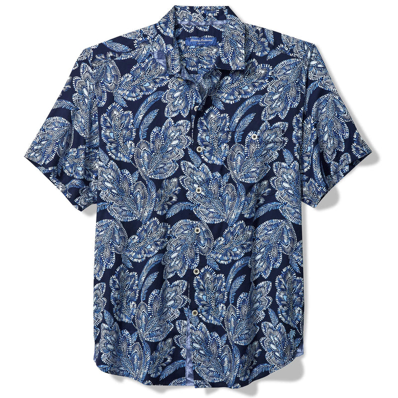 Tommy Bahama Men's Tortola Midnight Blues Camp Shirt - Mood Sea