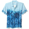 Tommy Bahama Men's Artist Series Hibiscus Hues Silk Camp Shirt - Vacation Blue