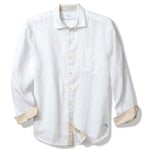 Tommy Bahama Men's Paradise Breezer Long Sleeve Linen Sport Shirt - White*