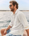 Tommy Bahama Men's Paradise Breezer Long Sleeve Linen Sport Shirt - White*