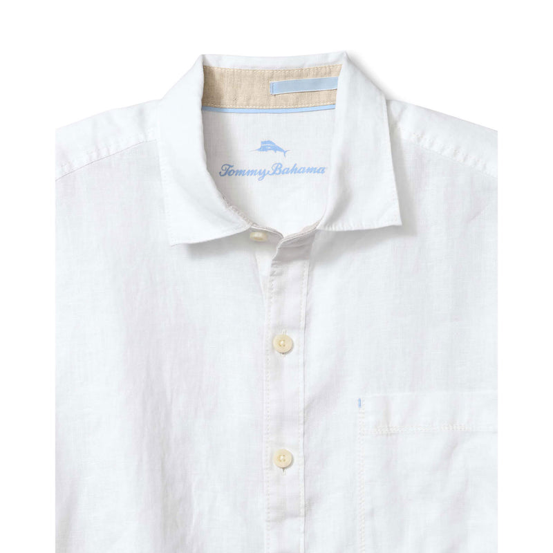 Tommy Bahama Men's Paradise Breezer Long Sleeve Linen Sport Shirt - White*