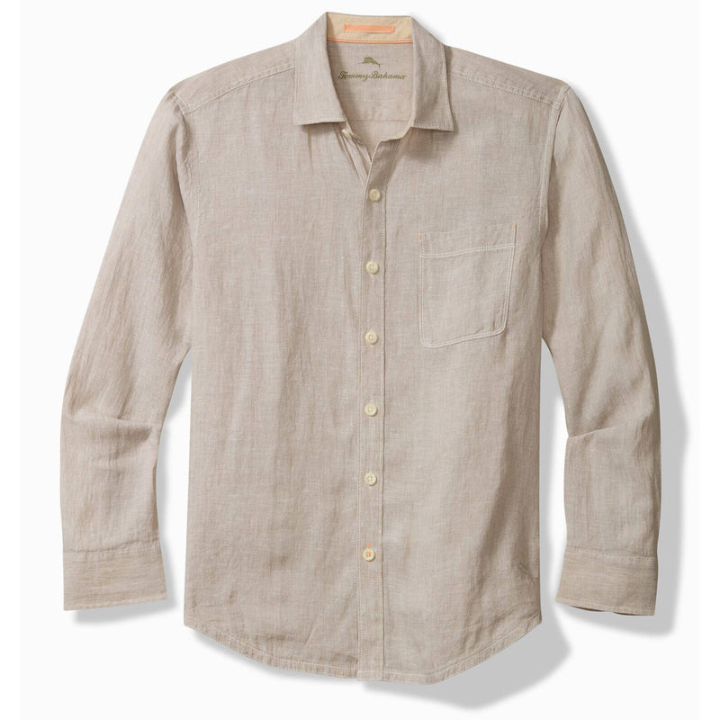 Tommy Bahama Men's Paradise Breezer Long Sleeve Linen Sport Shirt - Natural*