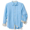 Tommy Bahama Men's Paradise Breezer Long Sleeve Linen Sport Shirt - Glass Bead Blue*