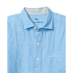 Tommy Bahama Men's Paradise Breezer Long Sleeve Linen Sport Shirt - Glass Bead Blue*