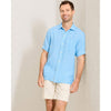 Tommy Bahama Men's Paradise Breezer Short Sleeve Linen Camp Shirt - Glass Bead Blue*