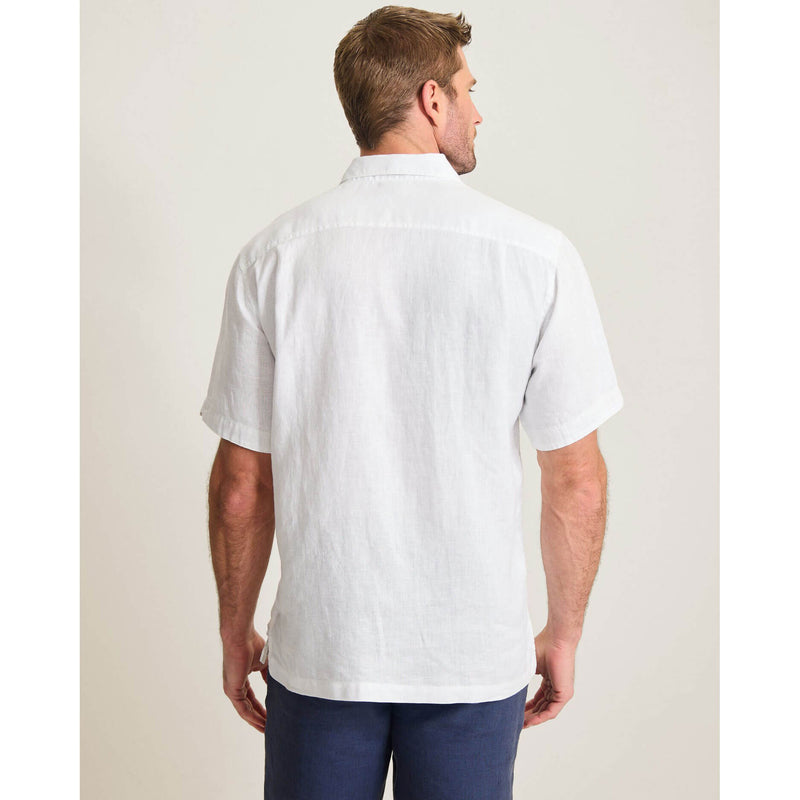 Tommy Bahama Men's Paradise Breezer Short Sleeve Linen Camp Shirt - White*