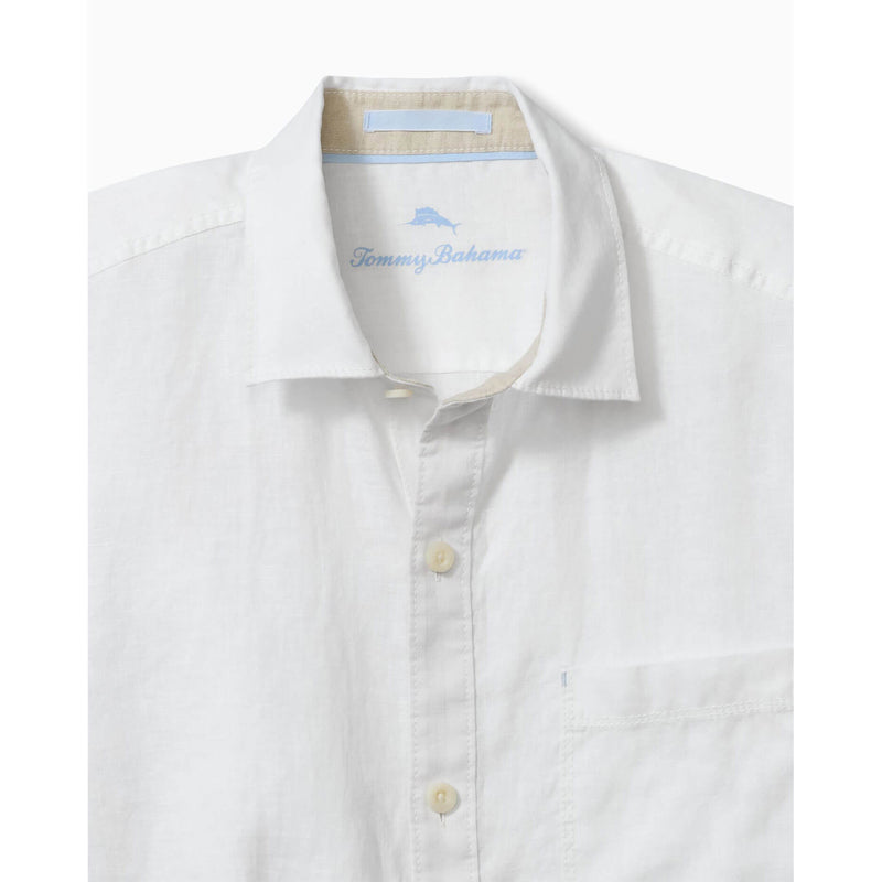 Tommy Bahama Men's Paradise Breezer Short Sleeve Linen Camp Shirt - White*