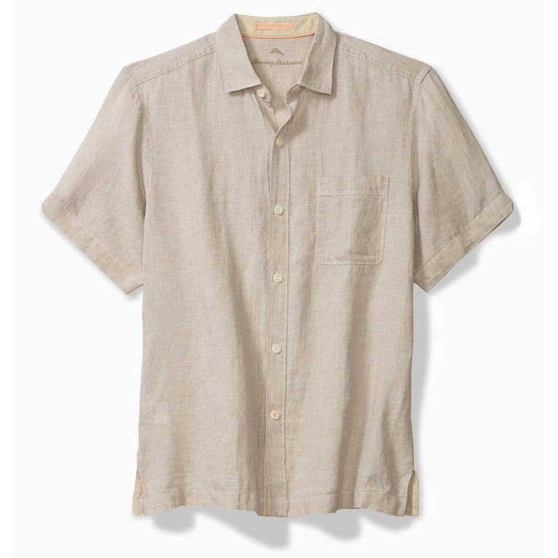 Tommy Bahama Men's Paradise Breezer Short Sleeve Linen Camp Shirt - Natural*