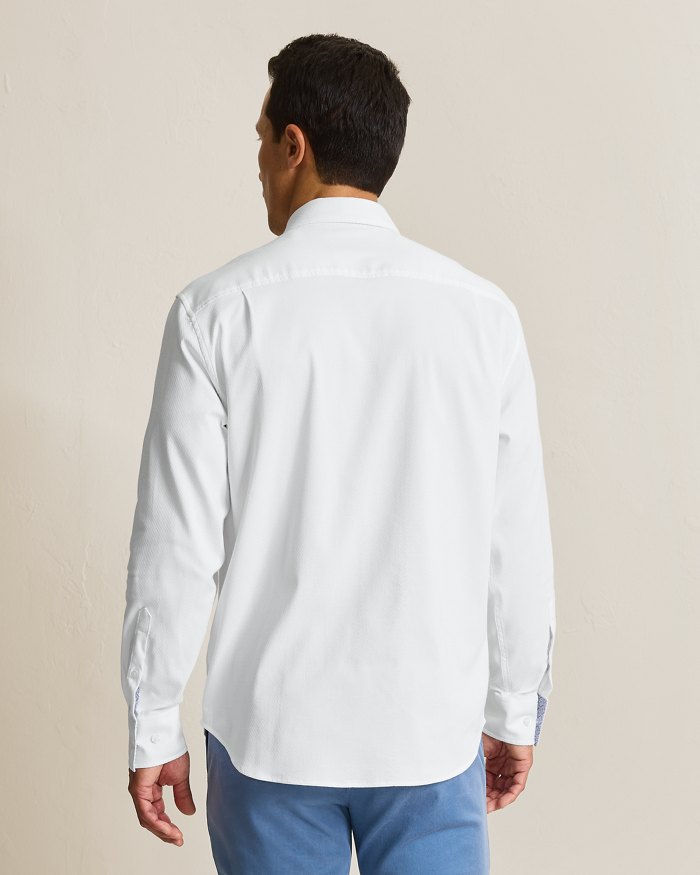 Tommy Bahama Men's IslandZone Sarasota Stretch Ventura Coast Sport Shirt - White
