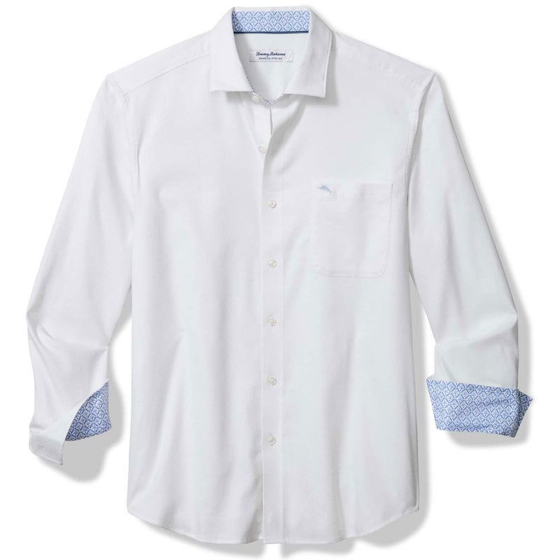 Tommy Bahama Men's IslandZone Sarasota Stretch Ventura Coast Sport Shirt - White