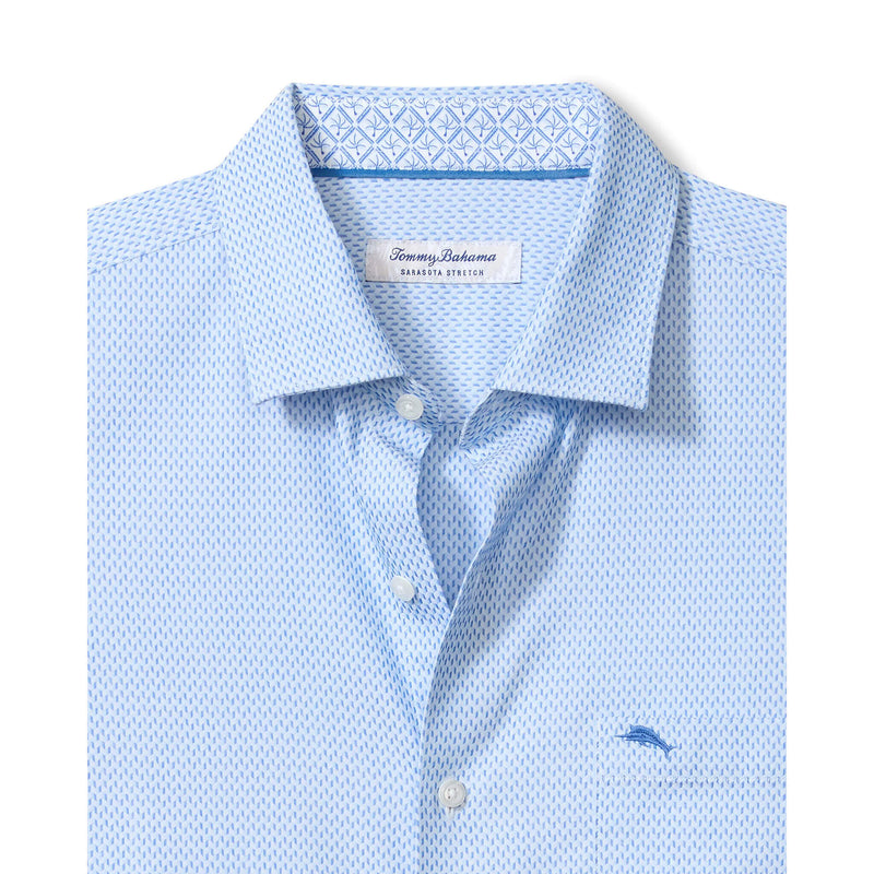 Tommy Bahama Men's IslandZone Sarasota Stretch Ventura Coast Sport Shirt - Vacation Blue