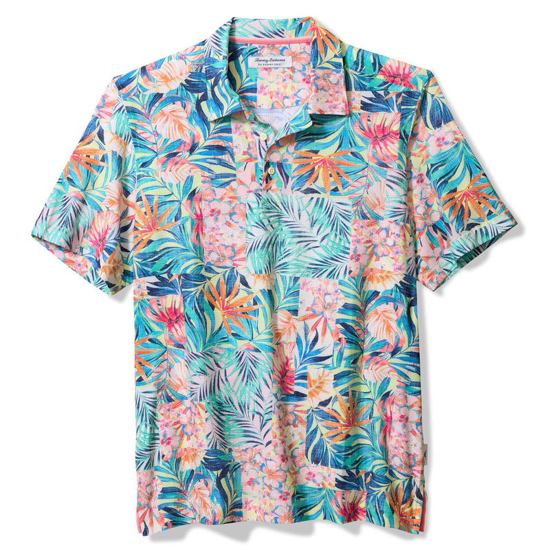 Tommy Bahama Men's IslandZone Bahama Coast Positano Palms Polo Shirt - Lychee