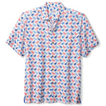 Tommy Bahama Men's Veracruz Cay Flamingo Mingle Camp Shirt - White