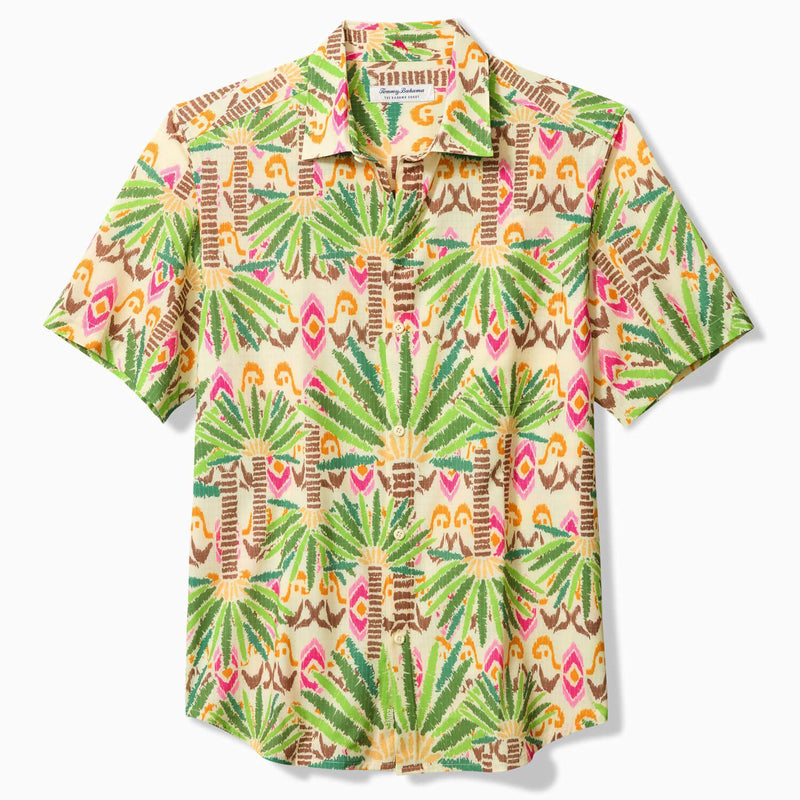 Tommy Bahama Men's IslandZone Bahama Coast Palm Pointe Camp Shirt - Vanilla Cream
