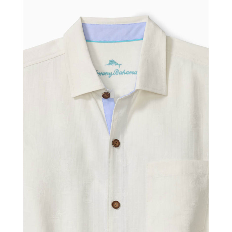 Tommy Bahama Men's Pickleball Happy Hour Embroidered Silk Camp Shirt - Continental