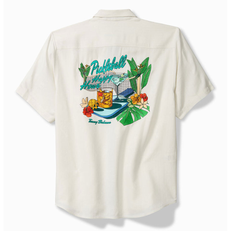 Tommy Bahama Men's Pickleball Happy Hour Embroidered Silk Camp Shirt - Continental