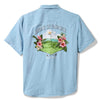 Tommy Bahama Men's Birdie Of Paradise Embroidered Silk Camp Shirt - Blue Jay