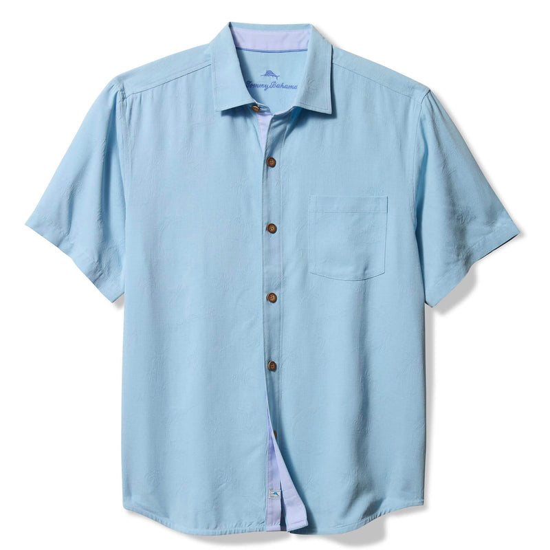 Tommy Bahama Men's Birdie Of Paradise Embroidered Silk Camp Shirt - Blue Jay
