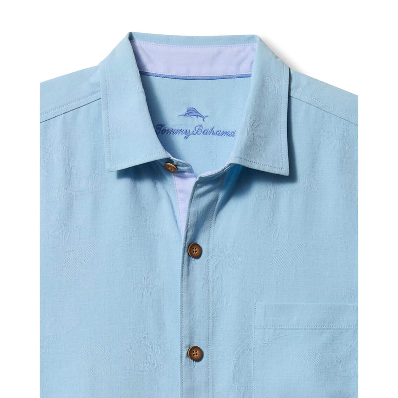 Tommy Bahama Men's Birdie Of Paradise Embroidered Silk Camp Shirt - Blue Jay