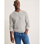 Tommy Bahama IslandZone IslandZone Coolside Course V-Neck Sweater - Grey Heather - FINAL SALE