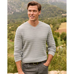 Tommy Bahama IslandZone IslandZone Coolside Course V-Neck Sweater - Grey Heather - FINAL SALE