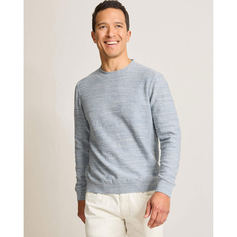 Tommy Bahama Men's Salerno Point Crew Sweater - Denimblau Heather - FINAL SALE