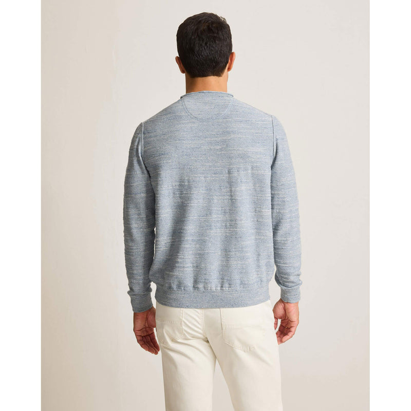 Tommy Bahama Men's Salerno Point Crew Sweater - Denimblau Heather - FINAL SALE