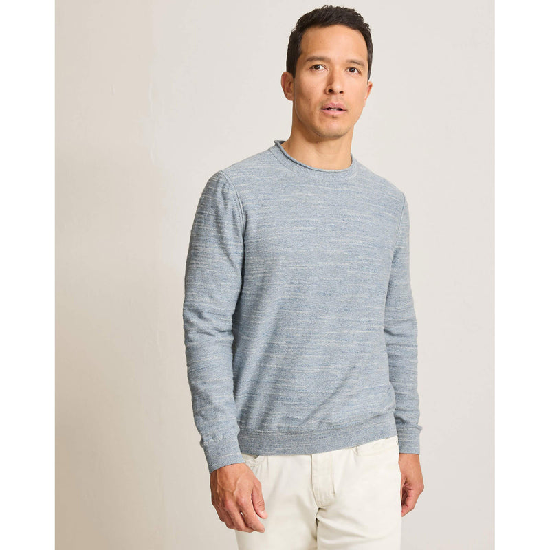 Tommy Bahama Men's Salerno Point Crew Sweater - Denimblau Heather - FINAL SALE