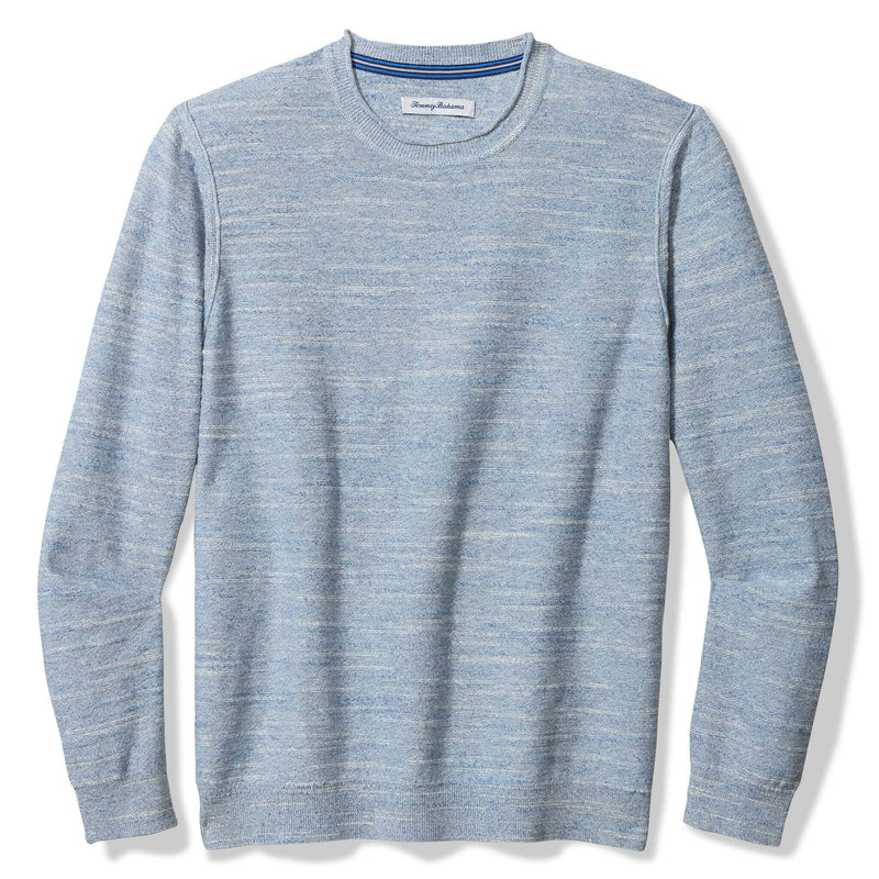Tommy Bahama Men's Salerno Point Crew Sweater - Denimblau Heather - FINAL SALE