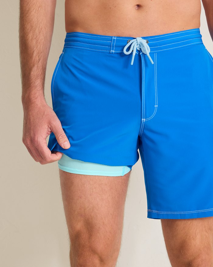 Tommy Bahama Men's 8-Inch Baja Bay Swim Trunks - Victoria Blue