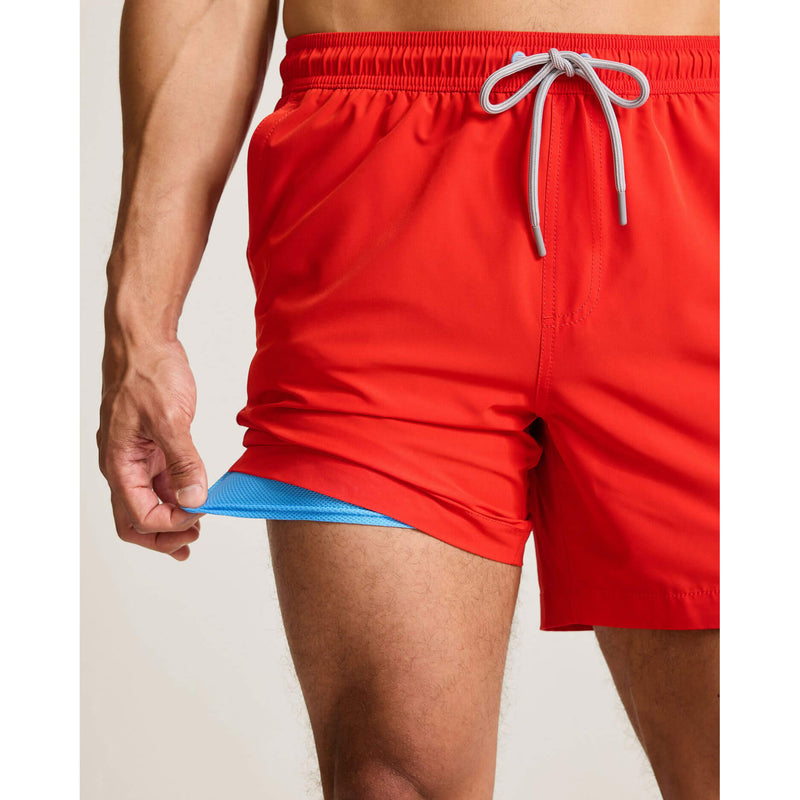 Tommy Bahama Men's 6-Inch Naples Valley Swim Trunks - Red Tulip*