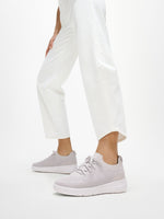FitFlop Super-Q Knit Slip On Laced Sneakers - Arctic Grey / Silver
