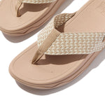 FitFlop Surfa Multi-Tone Webbing Toe-Post Sandals - Classic Beige