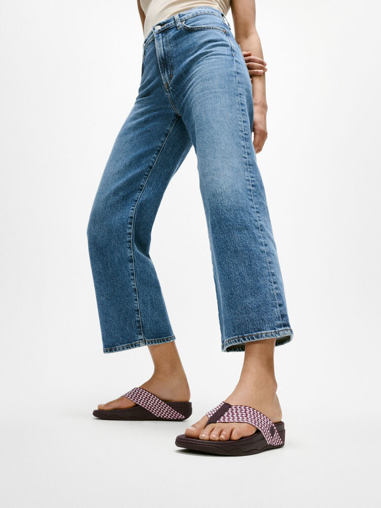 FitFlop Surfa Multi-Tone Webbing Toe-Post Sandals - Plumberry