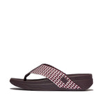 FitFlop Surfa Multi-Tone Webbing Toe-Post Sandals - Plumberry