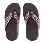FitFlop Surfa Multi-Tone Webbing Toe-Post Sandals - Plumberry