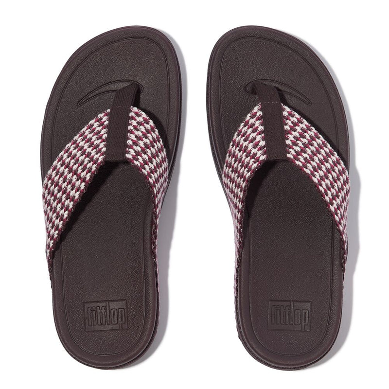 FitFlop Surfa Multi-Tone Webbing Toe-Post Sandals - Plumberry