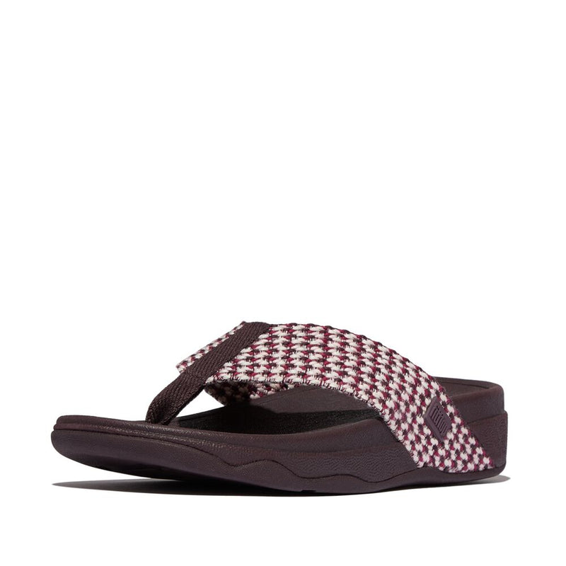 FitFlop Surfa Multi-Tone Webbing Toe-Post Sandals - Plumberry