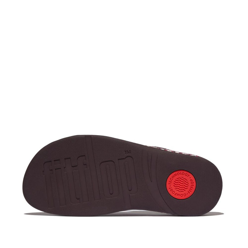FitFlop Surfa Multi-Tone Webbing Toe-Post Sandals - Plumberry