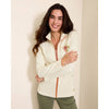 Tommy Bahama Women's Aruba Sunset Blooms Embroidered Full Zip Sweatshirt - Coconut - FINAL SALE