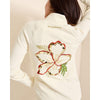 Tommy Bahama Women's Aruba Sunset Blooms Embroidered Full Zip Sweatshirt - Coconut - FINAL SALE